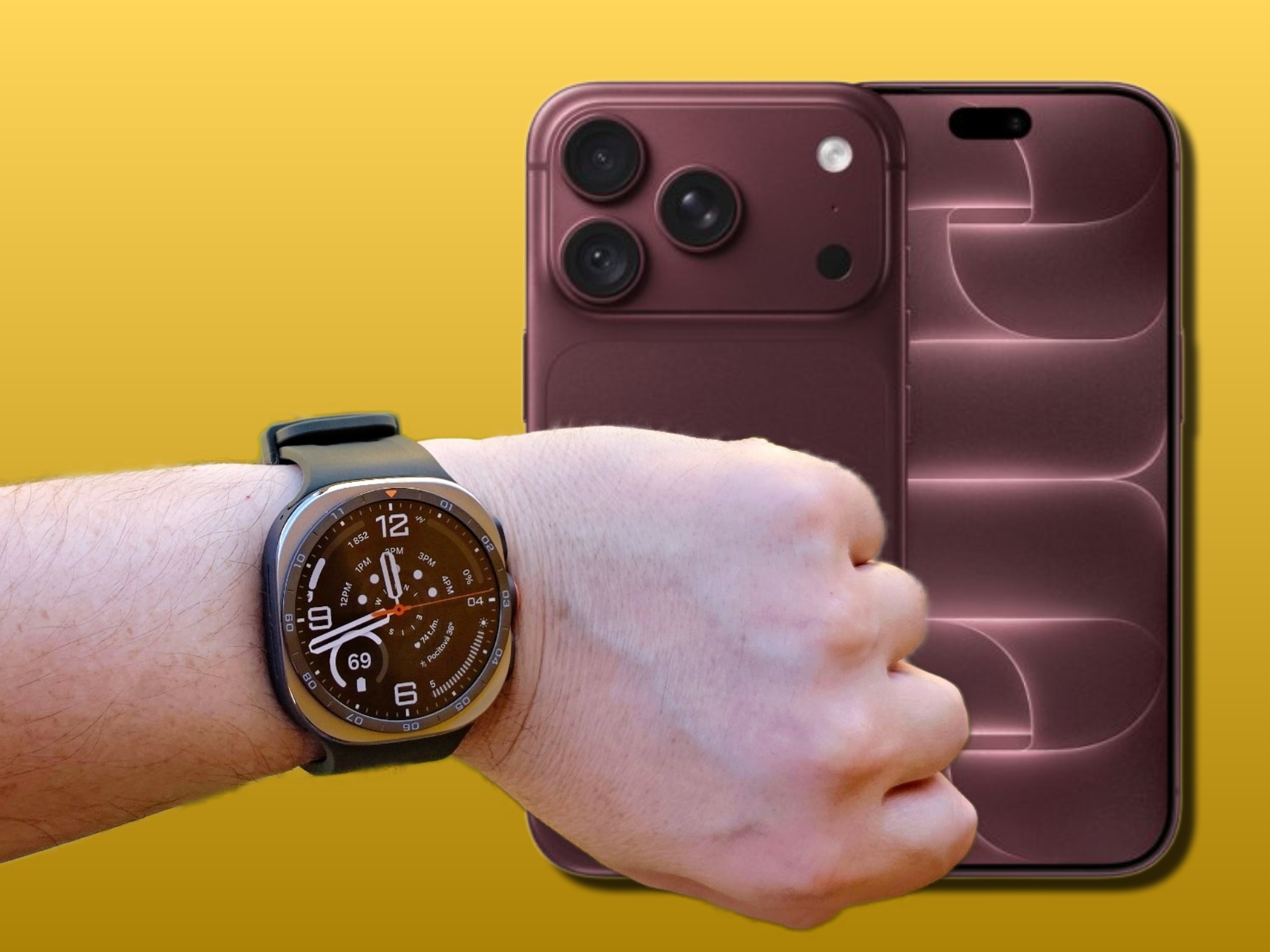 Apple Watch a hodinky s Wear OS propojené s telefonem přes aplikaci Merge